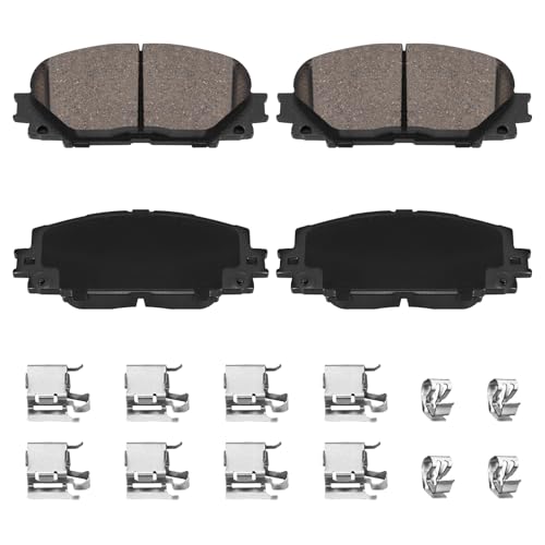 HECHENQICHE D1184 Front Ceramic Brake Pads Kit Fit For Scion iQ 2013, For Toyota Prius C 2012-2019, For Toyota Yaris 2007-2018