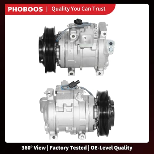 PHOBOOS A/C Compressor with Clutch Compatible with Acura TL 2009-2014, TSX 2010-2014, RDX 2013-2015 & Honda Accord 2008-2012, Accord Crosstour 2010-2011, Crosstour 2012【3.5L/3.7L】. Ref. CO-29030C