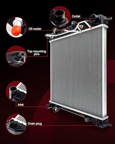 AUTOSITY CU1889 Radiator, Compatible with 1997-2003 Grand Prix, 1997-1999 Century, 1997-1999 Regal, 1999-2000 Montana, 1997-2000 Venture, Aluminum Automotive Replacement Radiator (w/ 3/4 Thick Core)