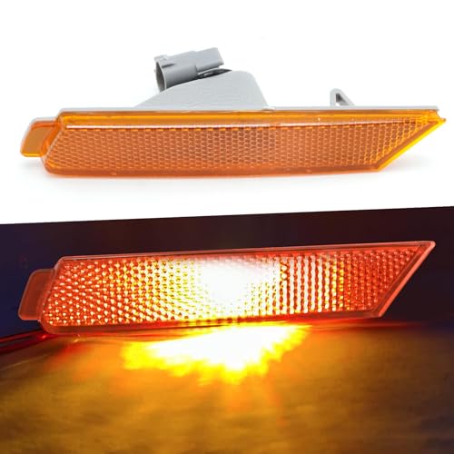 Saihisday 2Pcs 92246244 Amber Lens Front Bumper Side Marker Light Assembly, Replacement for Chevrolet Camaro 2010-2015, Replaces 92246245 GM2551197 GM2550197