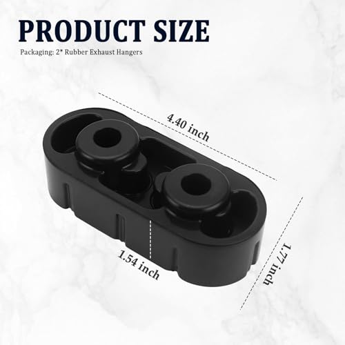 2PCS Rubber Exhaust Hangers,Muffler Hanger Compatible with GMC,Cadillac,Chevrolet Replacement OEM#25956663,15740212,Exhaust Hanger Rubber for Vibration & Noise Reduction