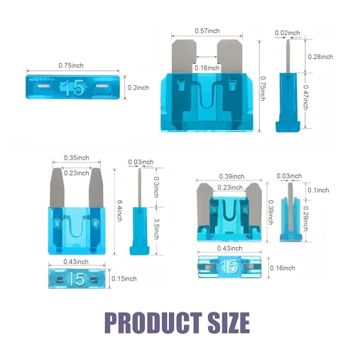 Ferianl 300PCS Car Fuses Assortment Kit, Micro & Mini & Standard Blade Fuse Kit, Universal Replacement Blade Fuses for Auto, Sedan, Boat, RV (2A/3A/5A/7.5A/10A/15A/20A/25A/30A/35A/40A)