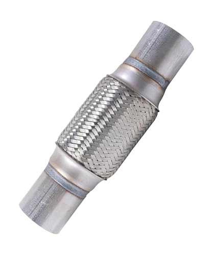 UNLRAE Flex Pipe,Heavy Duty Exhaust Flex Pipe,Car Accessories Stainless Steel Flexible Exhaust Pipes,Universal Muffler Tube Automotive Replacement,Suitable for Most Cars,Trucks (2.25"x6"/10")