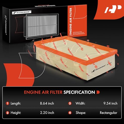 A-Premium Engine Air Filter Compatible with Audi A3, A3 Quattro, Q3, S3, TT Quattro & Volkswagen Arteon, Golf, GTI, Jetta, Tiguan, 2015-2023, Flexible Panel, Replace# 5Q0129620D