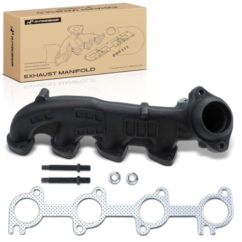 A-Premium Left Side [V8 5.4L] Engine Exhaust Manifold Kit W/Gasket & Studs & Nuts Compatible with Ford F-150 1999-2003, F-250 1999, F-150 Heritage 2004, Expedition 1999-2004, Replaces 2L1Z9431CA