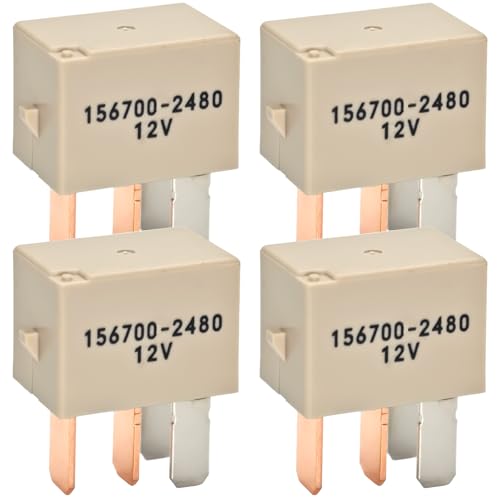 156700-2480 Automotive Relay (Pack of 4)– 30A 12VDC 4-Pin Multipurpose Relay for Maruti Suzuki Ertiga (2012-2022), Swift (1989-2022), SX4 (2007-2014) & More