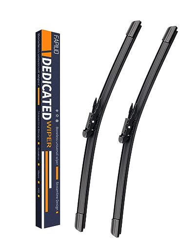 Replacement for BMW 525i 2004-2007，525Xi 2006-2010，M5 2006-2010 Silent Wipers -FAPIUO Front Windshield Wipers 24"+23" Blade Set (2 Pack) Pinch Tab