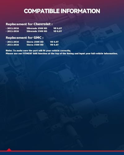 KAX CU13244 Engine Cooling Radiator Replacement, Compatible with 2011-2016 Silverado/Sierra 2500 HD/3500 HD 6.6L