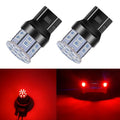 LEDYOTRY 7443 7440 LED Bulb Red Tail Brake Lights, 12V-24V Super Bright Low Power 7441 7444 W21W T20 LED Bulb Replacement for Brake Lights, Tail Lights, Turn Signal Stop Lights, Pack of 2