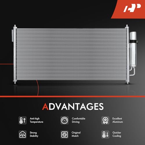A-Premium Air Conditioning A/C Condenser Compatible with Nissan Altima 2002-2006, Maxima 2004-2008, 2.5L 3.5L, Replace# 921007Y000