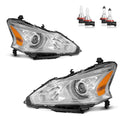 KarSpareHub Headlights W/Bulbs for 2013 2014 2015 Nissan Altima 4-Door Sedan Headlamp Replacement Driver & Passenger Side (DOES NOT FIT XENON/HID)