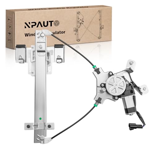 NPAUTO Rear Left Driver Side Power Window Regulator with Motor fit for 07-14 Chevy Tahoe, GMC Yukon, Cadillac Escalade 2007 2008 2009 2010 2011 2012 2013 2014, 741-390