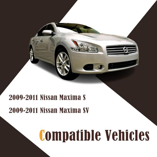 CarPartsDepot Grille Comaptible With Nissan Maxima 2009-2014 Chrome Shell Black Insert Mesh Upper Grill NI1200231 620709N00A