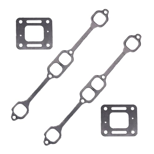 BH-Motor New Exhaust Manifold Gasket kit for Mercruiser 5.0 mpi 5.7 350 Mag Riser Block V8 Replace # 39880