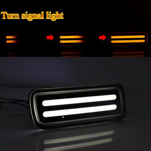 GTINTHEBOX for 1985 1986 1987 1988 1989 1990 1991 1992 Chevy Camaro Front Bumper Turn Signal Daytime Running Light Smoked Lens Switchback White & Amber LED Lamp