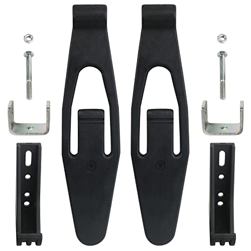 Hood Latch Strap with Catch Bracket Kit 2 Pack Compatible with Kenworth T300 T600 T800 W900, Peterbilt 357 367 377 378 379 388 389 1987-2011 Truck Hood Parts Replaces 23-13857 L56-0001 HLK1035