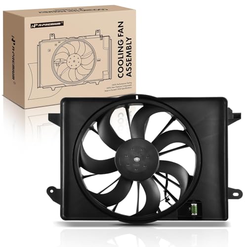 A-Premium Engine Radiator Cooling Fan Assembly Compatible with Select Dodge & Chrysler Models - Charger 2009-2020, Challenger 2009-2019, 300 2009-2019 - Replace# CF13063