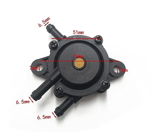 VRWEARE Fuel Pump with Filter and Oil Hose Compatible with Kohler 17HP-25HP Briggs and Stratton John Deere Kawasaki Yamaha Golf Cart Lawn Mower Cub Cadet mikuni Fuel Pump 808492 808656
