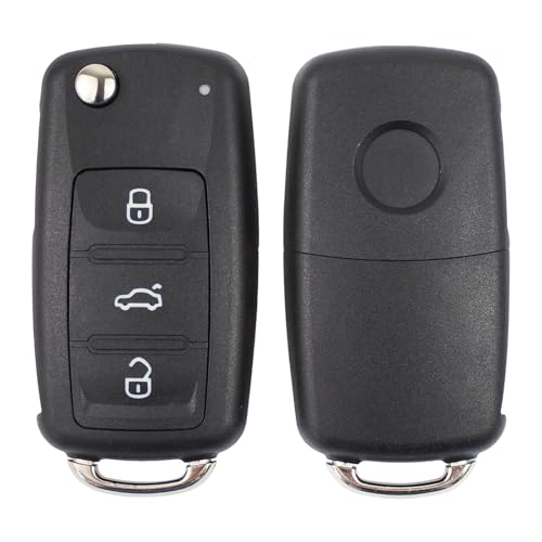 DriveFix Ignition Switch Door Lock Cylinders for VW Tiguan 2012-2017 Passat 2012-2019 Jetta 2006-2018 GTI Golf 2011-2018 Eos 2012-2016 for Audi Q3 2015-2018 w/ 48-Chip 433 Frequency Remote Key