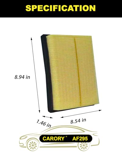 CARORY AF295 Engine Air Filter for Subaru Crosstrek (2018–2025), Forester (2019–2025), Outback (2020–2025), Impreza; Mitsubishi Outlander PHEV, OE# 16546-AA16A, CA12295
