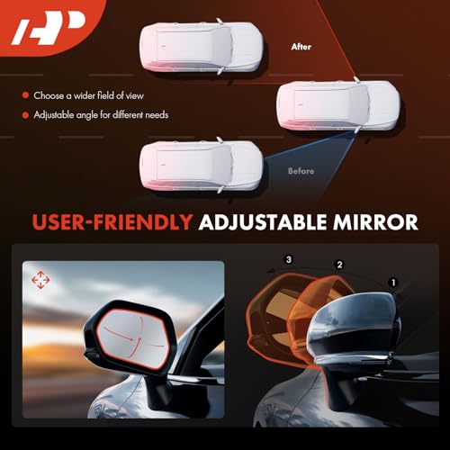 A-Premium Driver Side Power Door Mirror - Compatible with Toyota Camry 2007 2008 2009 2010 2011 - Non-Heated, Non-Folding, Black Outside Rear View Mirror - Replace# 8794006190