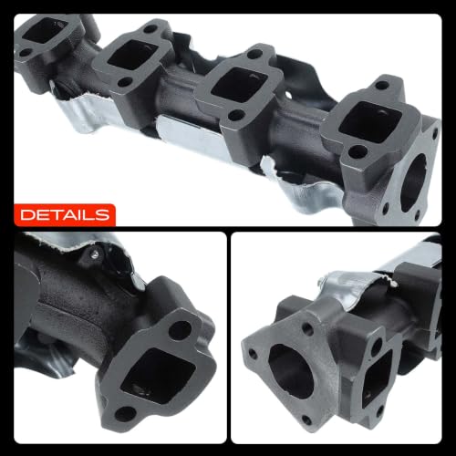 A-Premium [6.6L] Right Exhaust Manifold Kit W/Gaskets Compatible with Chevy, GMC, Workhorse & Workhorse Custom Chassis - Silverado 2500 HD, Express 2500, Sierra 3500, Savana 2500, LF72, R26 & More