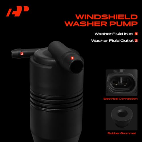 A-Premium Windshield Washer Pump Compatible with Nissan Altima 2013-2016, Sentra 2013-2019, Maxima 2016-2022 & GMC & Chevrolet & Cadillac & Buick & Oldsmobile & Hummer & Pontiac