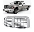 EzMech Front Grille Assembly Compatible With Dodge Ram 1500 Grill 2006-2008 / Ram 2500 Grill 2006-2009 / Ram 3500 Grill 2006 2007 2008 2009 With Chrome Frame Shell With Black Insert