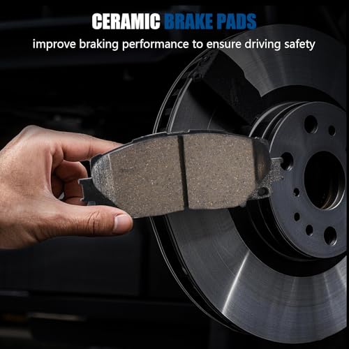 HECHENQICHE D1184 Front Ceramic Brake Pads Kit Fit For Scion iQ 2013, For Toyota Prius C 2012-2019, For Toyota Yaris 2007-2018