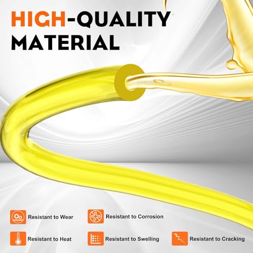 Hipa 4 Size Gas Fuel Line Hose Tubing 4 ft. Each for Small Engine Chainsaw Lawn Mower String Trimmer WeedEater Blower Model Parts I.D x O.D 1/8" x 3/16" 3/32" x 3/16" 1/8" x 1/4" .08" x .14"