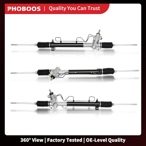 PHOBOOS Hydraulic Power Steering Rack and Pinion Assembly Compatible with Toyota Camry 1992-2001, Avalon 1995-2004, Solara 1999-2003 & Lexus ES300 1997-2001, 2.2/2.4/3.0L, New Unit, Ref. 26-1690