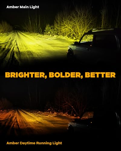 Auxbeam V-Ultra Series 3-Inch Amber Fog Light Pods Offroad Lights 2-Pack