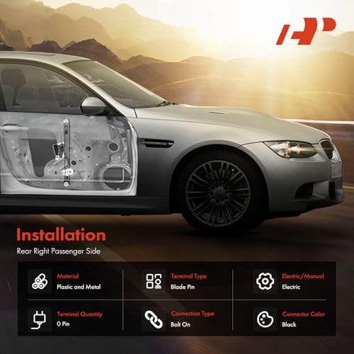 A-Premium Power Window Regulator without Motor Replacement for BMW E90 E91 323i 325i 328i 330i 335i M3 Rear Right Passenger Side
