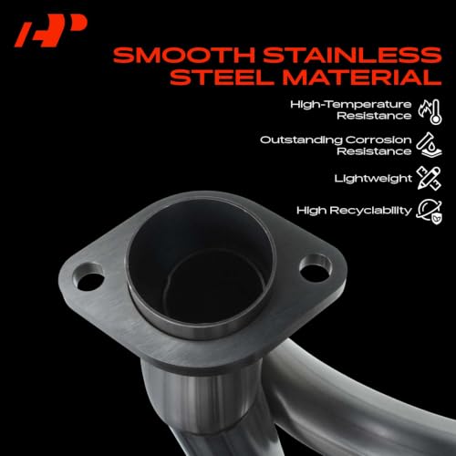 A-Premium New Stainless Steel Exhaust Manifold Kit W/Gaskets Fit for Jeep Grand Cherokee 1993-1998, Wrangler 1991-1995 1997-1999, Cherokee 1991-1999, Comanche, TJ, 4.0L, Replaces 33007072, 4883385