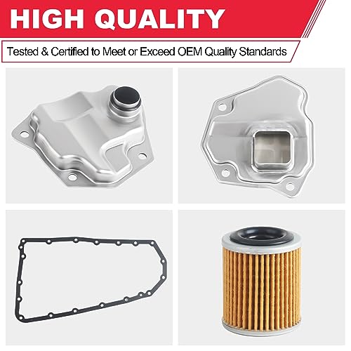 Transmission Filter Oil Pan Gasket Kit Fits for Nissan Altima Rogue Sentra NV200 Dodge Caliber Jeep Mitsubishi Replaces# 31728-1XF02 31728-1XF03 5191890AA Transmission Valve Pan Gasket Oil Strainer