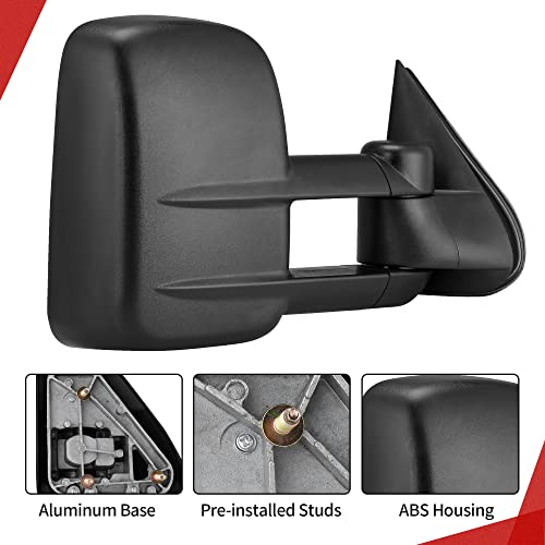 YITAMOTOR Towing Mirrors Compatible with Chevy GMC 1999-2006 Silverado Sierra (2007 Classic Only), 2000-2006 Chevy Suburban 1500 2500 GMC Yukon XL Truck, Side Tow Mirror