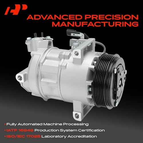 A-Premium Air Conditioner AC Compressor with Clutch Compatible with Nissan Sentra 2013-2019 1.6L 1.8L, with 6-Groove Pulley