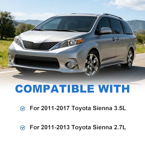 Tyrigion Front Bumper Upper Grille Honeycomb Chrome Grill For 2011-2017 Toyota Sienna TO1200334