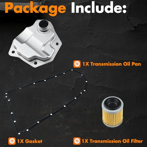 MEMOEO RE0F10A RE0F10B JF011E Transmission Filter Oil Pan Gasket Kit 05191890AA Compatible with Jeep Nissan Dodge Mitsubishi Compass Patriot Rogue Sentra Lancer Outlander Caliber