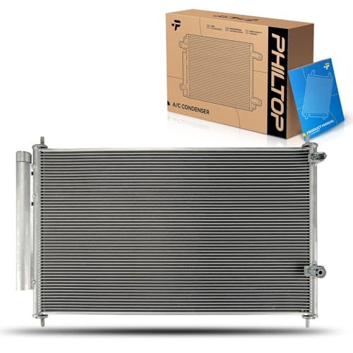 PHILTOP Air Conditioning A/C Condenser Compatible with Toyota Corolla 2010-2018, Matrix 2009-2013, Scion xB 2008-2015, Pontiac Vibe 2009-2010, with Receiver Drier Replace# 3775, 8845002330