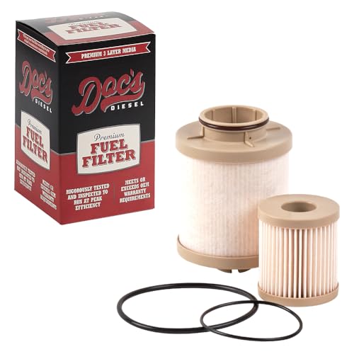 Doc's Diesel Fuel Filter DCS9667 | Compatible with Ford 6.0L Super Duty F250, F350, F450, F550 2003-2007, Ford 6.0L Excursion 2003-2005, F650, F750 2004-2008 | Replaces FD4616