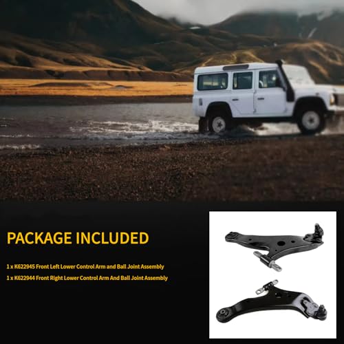 HHCM Suspension Front Lower Control Arm Kit for Toyota Highlander 2008-2019, 2pc K622944 K622945 Lower Control Arm for Toyota Venza 2009-2015, for Lexus RX350/RX450h 2010-2022,RX350L/RX450hL 2018-2022
