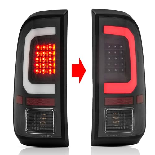 LED Tail Lights Assembly Compatible with 1997-2003 Ford F150,1999-2007 Ford F250 F350 Superduty Driver and Passenger Side, Black Housing Clear Lens