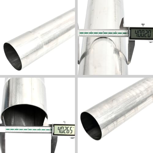 BIGREAT 409 Steel 4'' Inch OD Straight Exhaust Pipe Mandrel Tubing Pipe 48" / 4 Ft Long Custom Fitment For Exhaust System