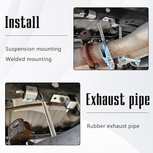 4 Pcs Heavy Duty Exhaust Hanger Rod Universal Use Exhaust Hanger 3/8" Rod 10" Long