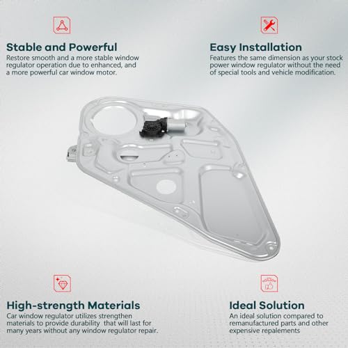 FINDAUTO Power Window Regulator Rear Left Driver Side fit for 2006-2010 for Hyundai Sonata 748-322 Window Regulator and Motor Assembly with Motor