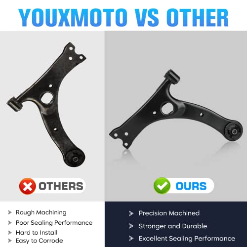 Front Lower Driver Passenager Side Control Arms Fit for Toyota Corolla 2003-2008, Celica 2000-2005 - 4 pcs Suspension Kit with Ball Joints