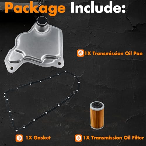 MEMOEO RE0F10D CVT Transmission Filter Oil Pan Gasket Kit 31728-28X0A Compatible with Nissan Altima NV200 Rogue Qashqai QX50 2.0L 2.5L