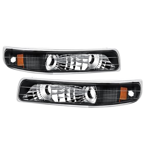 corkiauto Front Parking Turn Signal Light Replacement for 1999-2002 Chevy Silverado, 2000-2006 Tahoe & Suburban Replace OE# GM2520173 GM2521173, Tuning Style