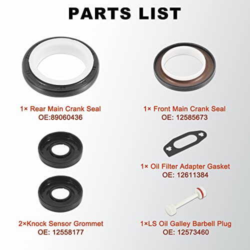 AUTOBABA GEN 3 III LS Gasket Set Kit & LS Head Gaskets Compatible with 1999-2010 GM Chevy Silverado GMC Sierra 1500 2500 Engine LS1 LS6 LQ4 LQ9 4.8L 5.3L 5.7L 6.0L Replace# 12558178 12551933 12611384